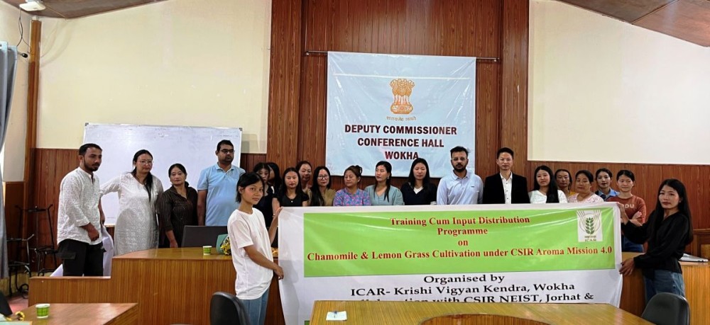 Participants and officials during the awareness and training programme on aromatic plants was held at the DC Conference Hall, Wokha, on September 29.