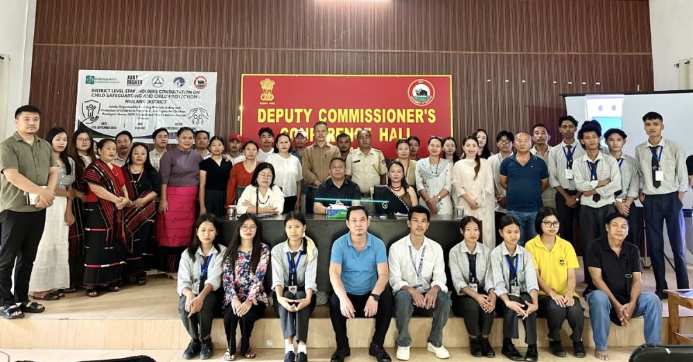 Officials and participants during the consultation on Child Safeguarding and Child Protection organised by Prodigals’ Home, in collaboration with District Child Protection Unit, Niuland and District Administration Niuland on September 17.