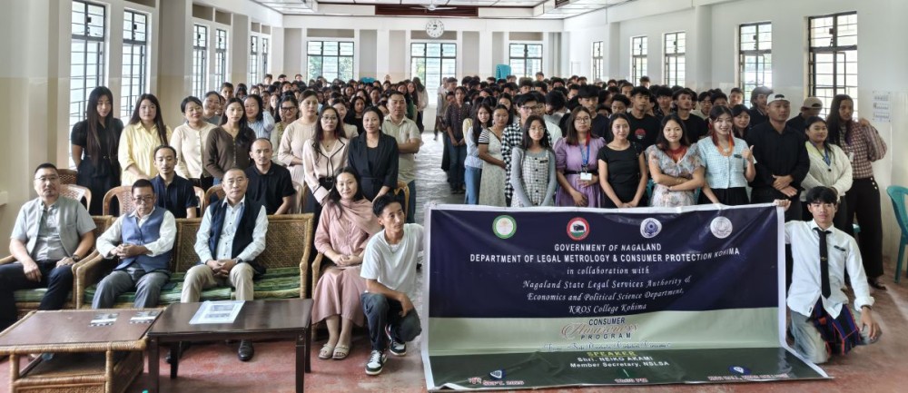 Dignitaries with others during a consumer awareness programme at KROS College, Kohima on September 16. (Morung Photo)