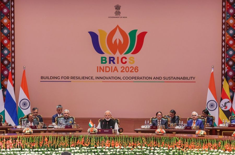 Prime Minister Narendra Modi addresses a session at the 18th BRICS Summit at Bharat Mandapam in New Delhi on September 12, 2026. (Photo: IANS/MEA)
