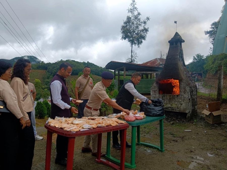 Mizoram destroys seized drugs worth over Rs 11.82 crore in Aizawl (Photo: Mizoram Police)