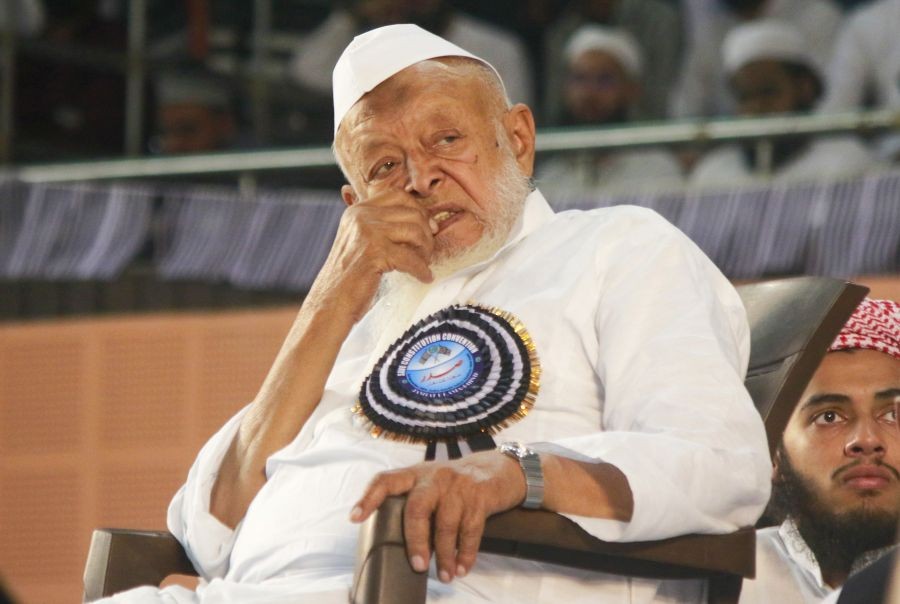 President of the Jamiat Ulama-e-Hind Maulana Arshad Madani during the 'Constitution Protection Conference' organized by the Jamiat Ulama-e-Hind at Indira Gandhi Indoor Stadium in New Delhi on November 2024. (IANS File Photo)