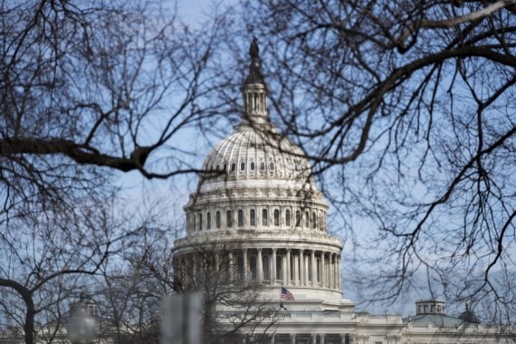Photo taken on Feb. 9, 2021 shows the U.S. Capitol building in Washington, D.C., the United States.  (Xinhua/Liu Jie/IANS File Photo)
