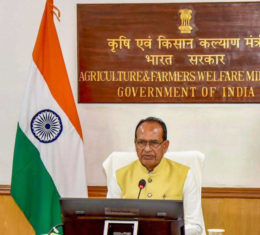 Union Agriculture and Farmers Welfare Minister Shivraj Singh Chouhan chairs a review meeting with state agriculture ministers, agriculture secretaries, district collectors and officials at Krishi Bhawan to discuss possible El Niño scenarios and their impact on agriculture in New Delhi on June 23, 2026. (IANS/X/@ChouhanShivraj File Photo)