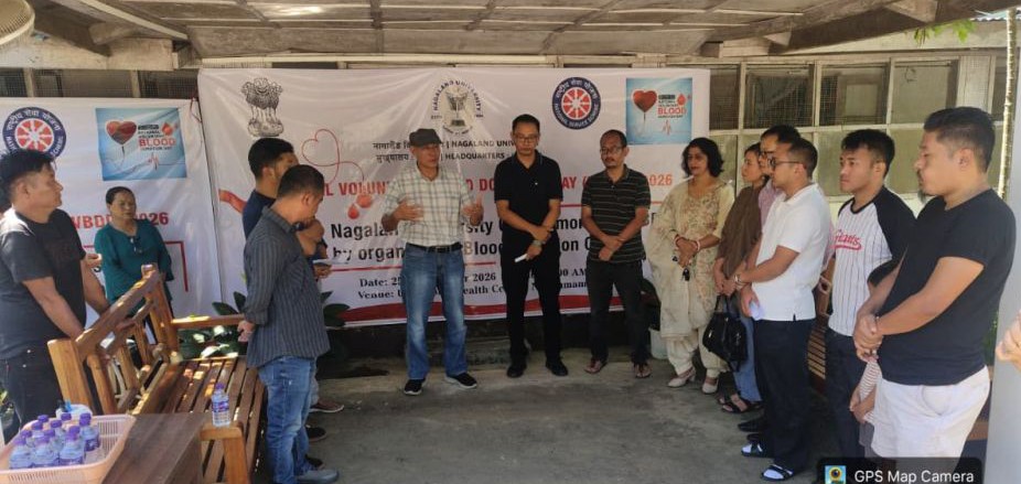Nagaland University observed National Voluntary Blood Donation Day 2026 by organising a voluntary blood donation camp at the University Health Centre, Nagaland University, Lumami on September 25.