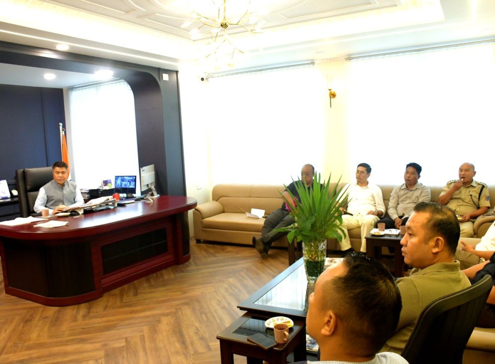 DC Kohima B Henok Buchem and officials during the quarterly meeting of DDMA held at DC Office Kohima on September 25. (DIPR Photo)