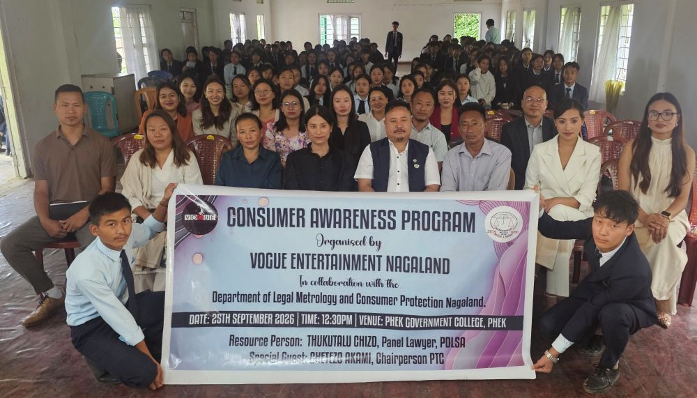Chetezo Akami and Thukutalu Chizo with others s at Consumer Awareness Program in Phek