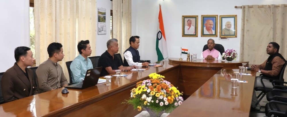 Governor of Nagaland, Nand Kishore Yadav, held a review meeting with officials of the Kohima Smart City Development Limited at Lok Bhavan, Kohima, on September 18. (Photo Courtesy: PRO Lok Bhavan Nagaland)