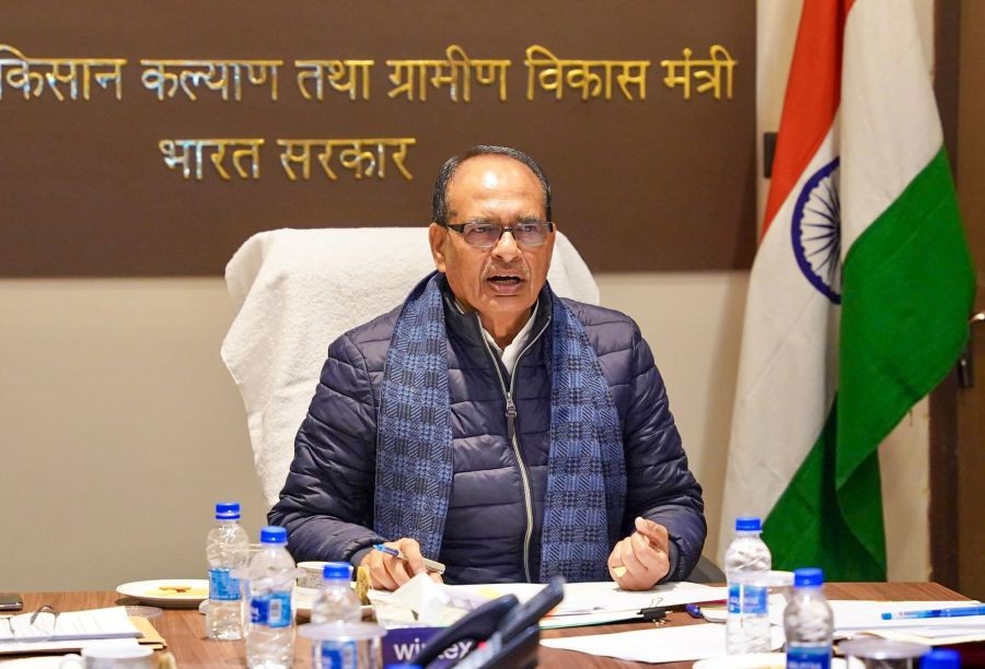 Union Minister Shivraj Singh Chouhan chairs a meeting with senior officials and financial advisors from the Ministry of Agriculture and Farmers Welfare and the Ministry of Rural Development regarding the upcoming budget in New Delhi on January 08, 2025. (IANS File Photo)