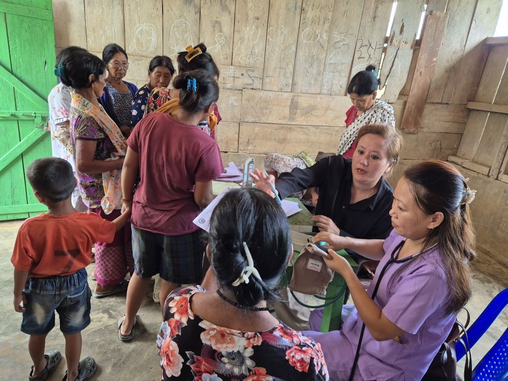 Beneficiaries avail services during the Maternal and Child Health (MCH) Outreach Camp held at Yongam village on September 17.