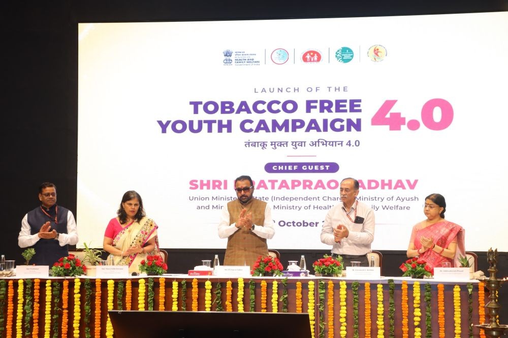 Tobacco-free youth campaign 4.0 launched, minister calls for nation-wide movement (Photo-X/Prataprao Jadhav)