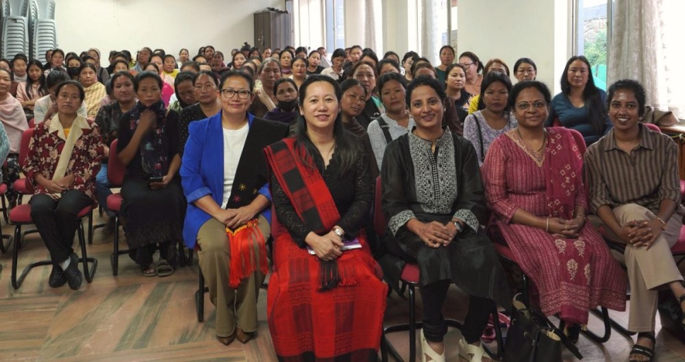 tEA officials and others during health and hygiene session for women street vendors in Kohima on October 12.
