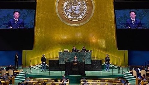 South Korean President Lee Jae Myung addresses the 81st session of the United Nations General Assembly at the U.N. headquarters, in this file photo from Sept. 22, 2026. (Image Courtesy: Yonhap/IANS)