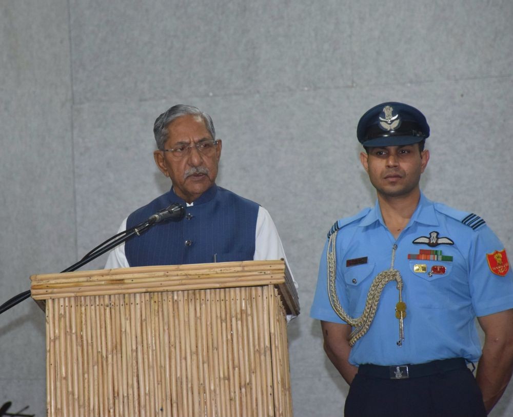 Nagaland Governor Nand Kishore Yadav addressing the “Dinner With a Purpose” programme organised by the branch at the Golden Jubilee Hall, Cathedral, in Kohima on October 31.