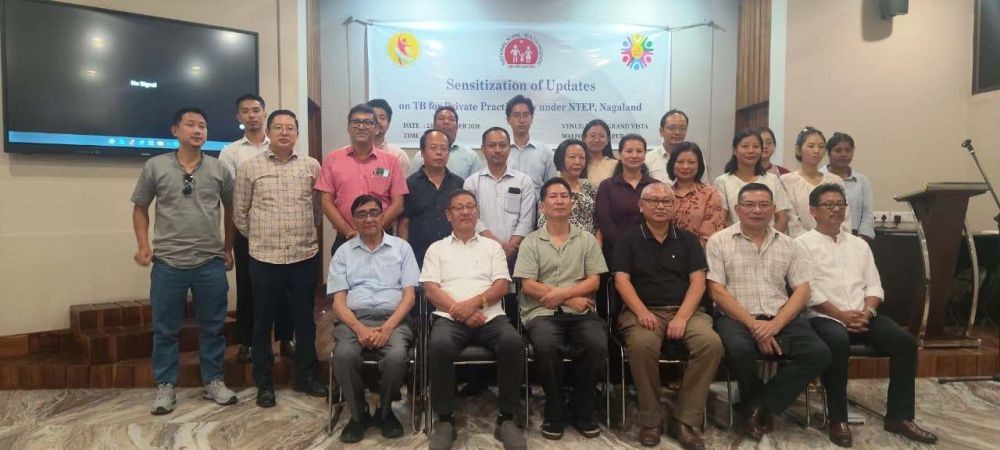 Private practitioners and health officials, DHFW Nagaland after the sensitisation programme of updates on TB for private practitioners under NTEP, which was held at Hotel Grand Vista, Dimapur on October 23.
