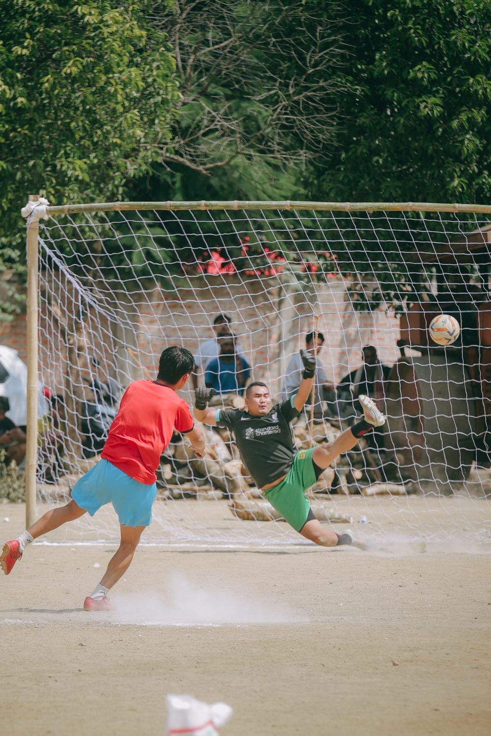 Action from the 2nd Penalty Shootout tournament organised by the Dimapur Ao Youth Organisation (DAYO), Sumedem Unit, at the Lengrijan ground on October 10.