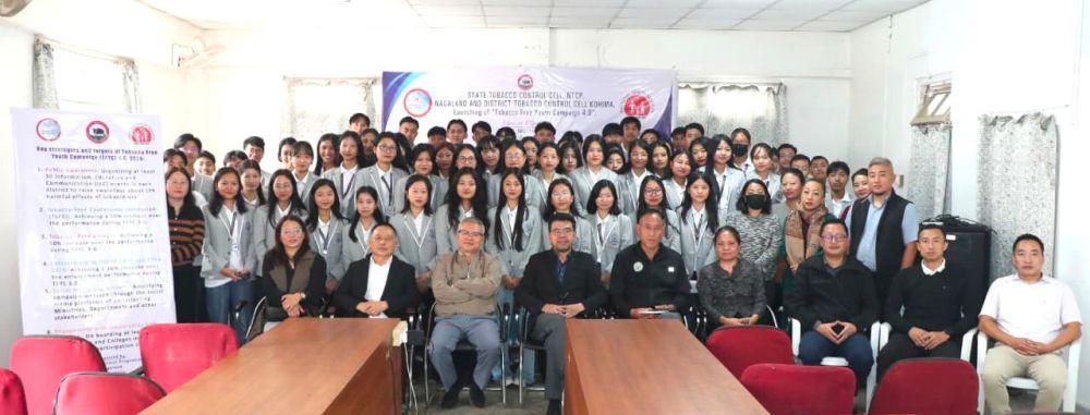 A section of attendees during the state-level launch of the Tobacco-Free Youth Campaign 4.0 at NIAH, Paramedical, Kohima, on October 28. ((Photo Courtesy: DoHFW Photo)