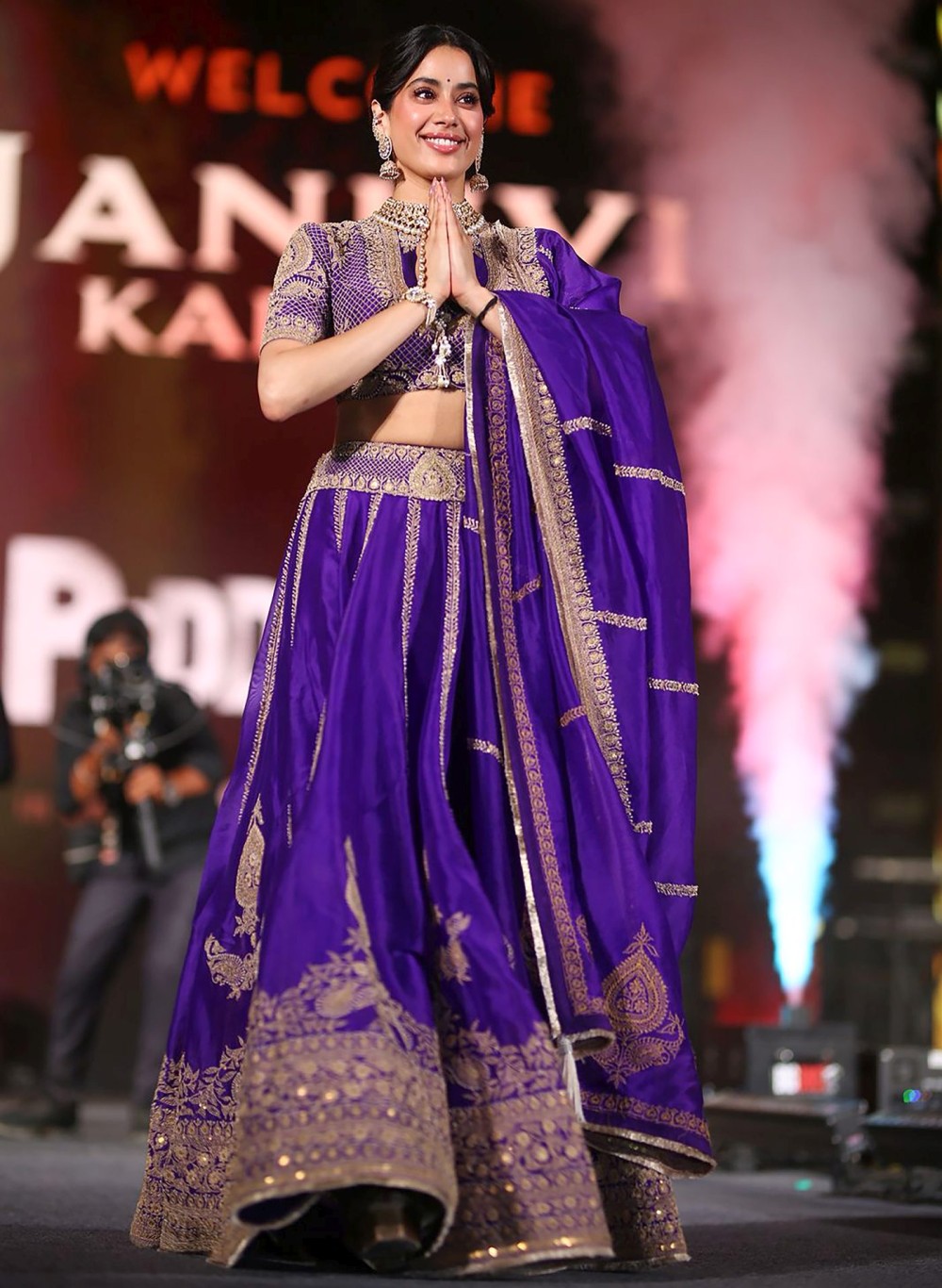 Bhopal: Actor Janhvi Kapoor during a promotional event for her upcoming film ‘Peddi’ in Bhopal on Saturday, May 23, 2026. (Photo: IANS)