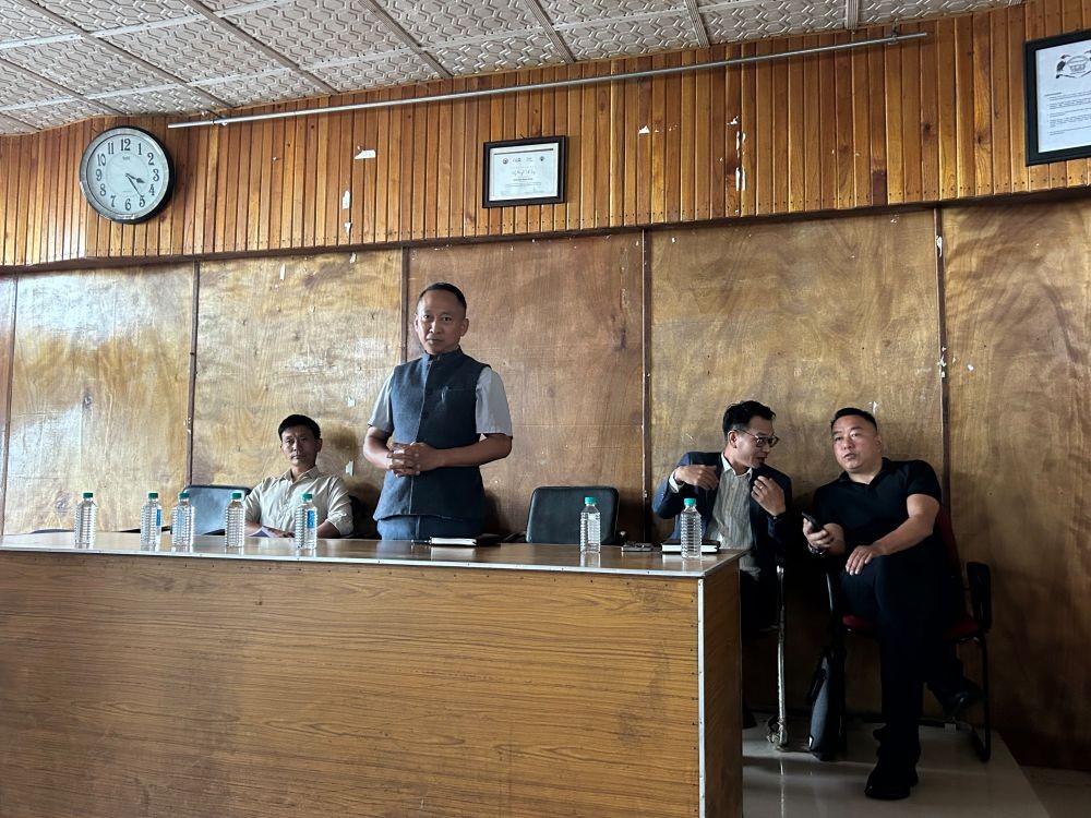 ADC Wokha Renbomo Ezung addressing the gathering on October 2. (Morung Photo)