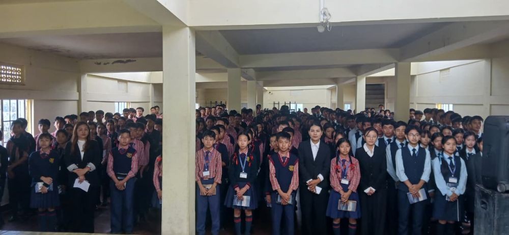 KDLSA panel lawyers with students of Bethel Higher Secondary School, Kohima on October 29.