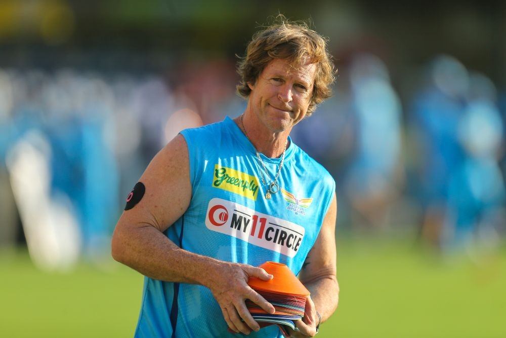 Chennai: Lucknow Super Giants Jonty Rhodes assistant coach during a practice session ahead of Indian Premier League (IPL) 2024 T20 cricket match against Chennai Super Kings, at MA Chidambaram Stadium, in Chennai, Monday, April 22, 2024. (Photo: IANS)