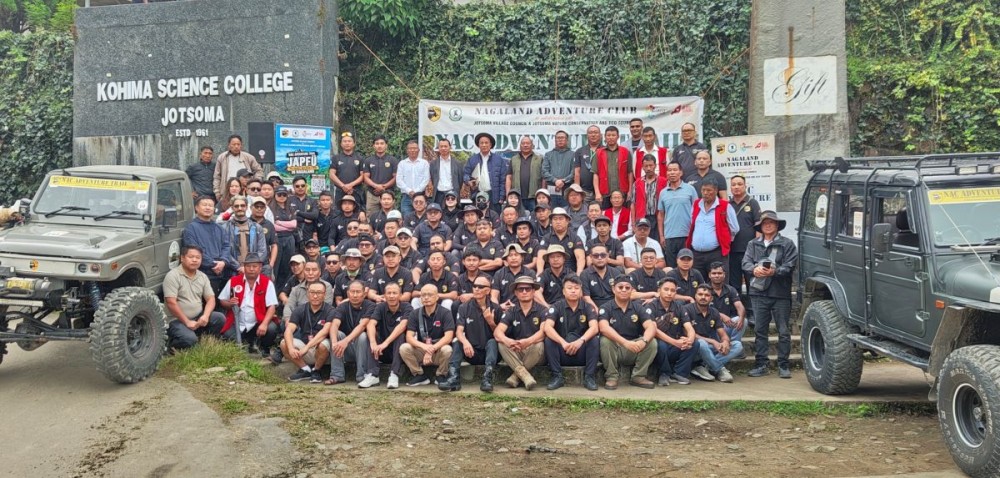 NAC with other officials and participants of adventure trail at Pulie Badze Chahe Ki on October 2. (Morung Photo)