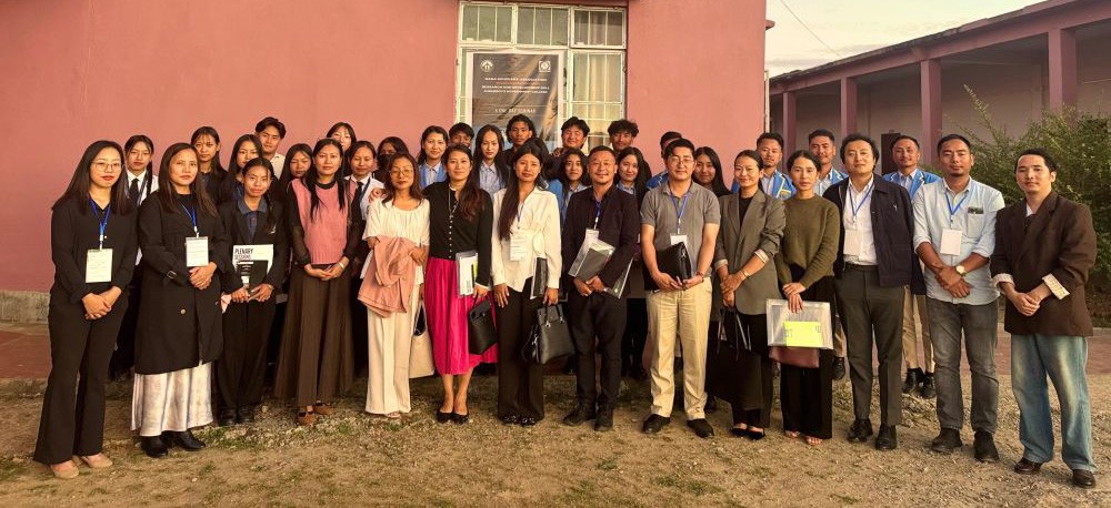 Participants and organizers at the one-day NSA seminar hosted at Zunheboto Government College on October 26.