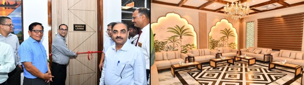 NFR General Manager Chetan Kumar Shrivastava inaugurating the revamped Reserve Lounge at Kamakhya Railway Station on October 29.