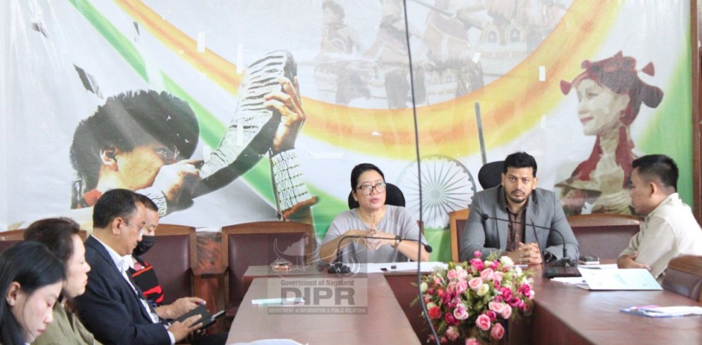 SIR Observer for Zunheboto, Asangla Imti, IAS, addressing an interactive meeting on electoral roll revision at the DC’s Conference Hall, Zunheboto on October 27. (DIPR Photo)