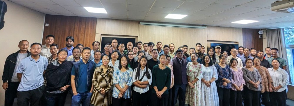 Officials with trainees of In-House Training for UDAs/LDAs in Kohima on October 9.