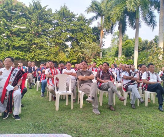 A section of the gathering during the solidarity meeting with veteran Naga leader Dr SC Jamir in Chümoukedima on October 9.